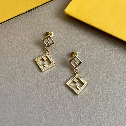 Wholesale Fendi Earrings For Women #1280804 $38.00 USD, Wholesale Quality Replica Fendi Earrings