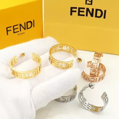 Replica Fendi Earrings For Women #1280925 $32.00 USD for Wholesale