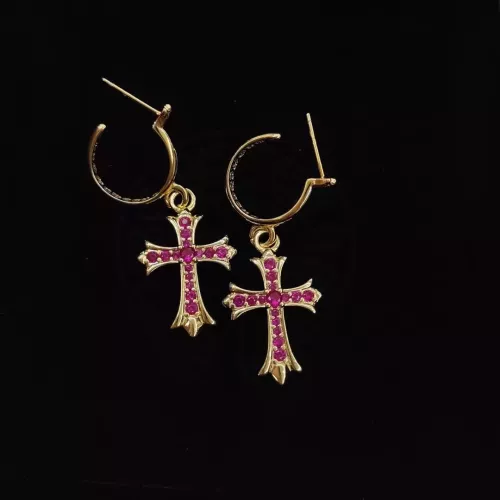 Wholesale Chrome Hearts Earrings For Women #1281414 $34.00 USD, Wholesale Quality Replica Chrome Hearts Earrings