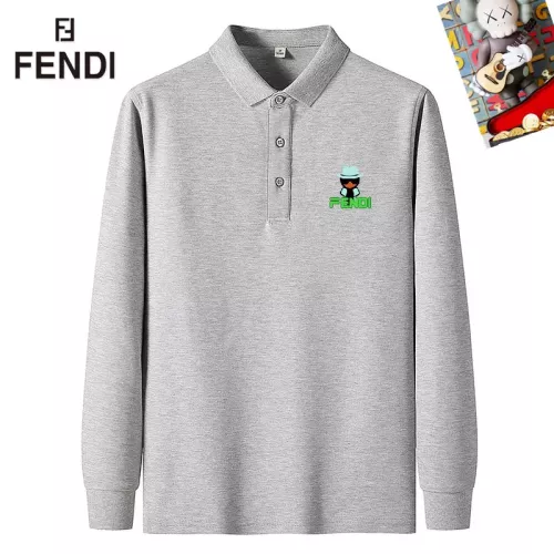 Wholesale Fendi T-Shirts Long Sleeved For Men #1281826 $40.00 USD, Wholesale Quality Replica Fendi T-Shirts