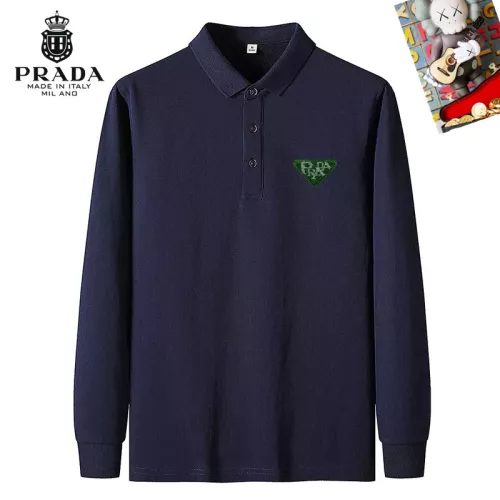 Wholesale Prada T-Shirts Long Sleeved For Men #1281897 $40.00 USD, Wholesale Quality Replica Prada T-Shirts