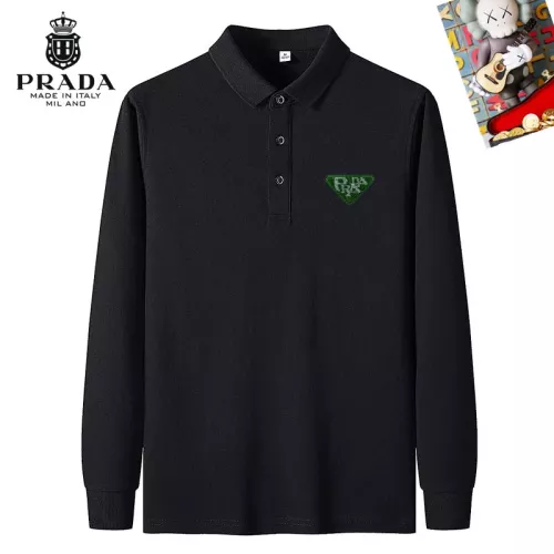 Wholesale Prada T-Shirts Long Sleeved For Men #1281898 $40.00 USD, Wholesale Quality Replica Prada T-Shirts