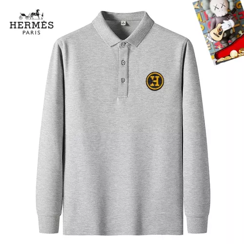 Wholesale Hermes T-Shirts Long Sleeved For Men #1281901 $40.00 USD, Wholesale Quality Replica Hermes T-Shirts