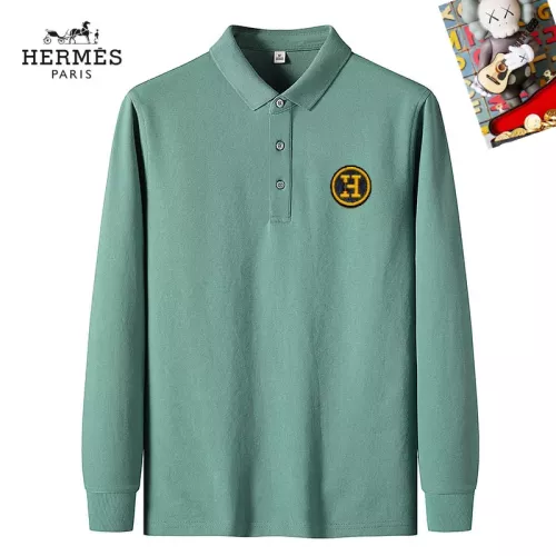 Wholesale Hermes T-Shirts Long Sleeved For Men #1281903 $40.00 USD, Wholesale Quality Replica Hermes T-Shirts