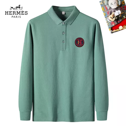 Wholesale Hermes T-Shirts Long Sleeved For Men #1281904 $40.00 USD, Wholesale Quality Replica Hermes T-Shirts