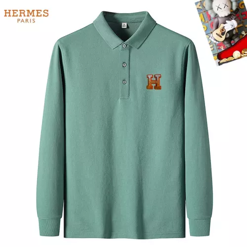 Wholesale Hermes T-Shirts Long Sleeved For Men #1281911 $40.00 USD, Wholesale Quality Replica Hermes T-Shirts