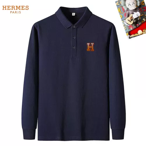 Wholesale Hermes T-Shirts Long Sleeved For Men #1281912 $40.00 USD, Wholesale Quality Replica Hermes T-Shirts