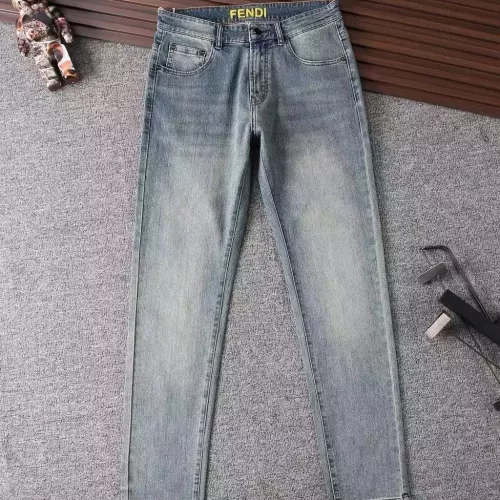 Replica Fendi Jeans For Men #1282645 $42.00 USD for Wholesale