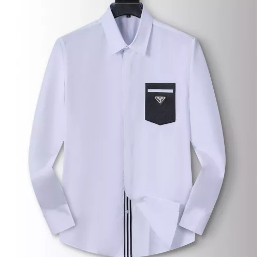 Wholesale Prada Shirts Long Sleeved For Men #1282937 $40.00 USD, Wholesale Quality Replica Prada Shirts