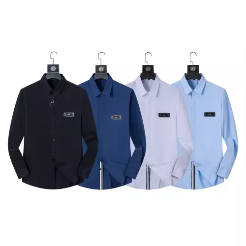 Replica Fendi Shirts Long Sleeved For Men #1282955 $40.00 USD for Wholesale