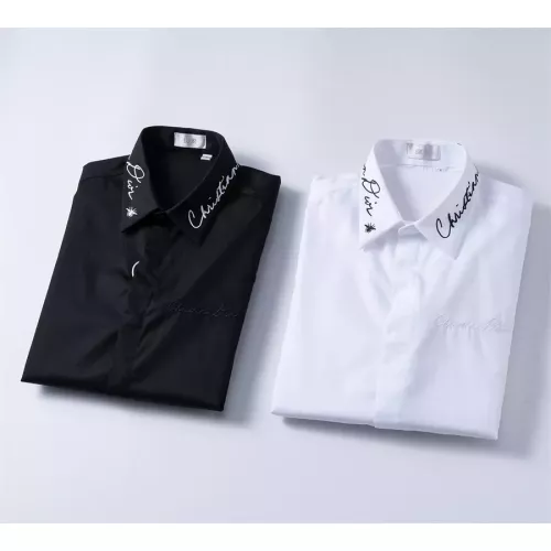 Replica Christian Dior Shirts Long Sleeved For Men #1282972 $48.00 USD for Wholesale