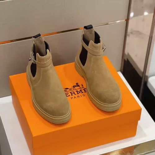 Replica Hermes Boots For Men #1283573 $162.00 USD for Wholesale