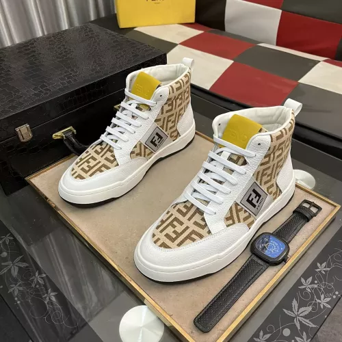 Wholesale Fendi High Tops Casual Shoes For Men #1283656 $80.00 USD, Wholesale Quality Replica Fendi High Tops Casual Shoes