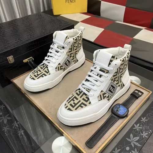 Wholesale Fendi High Tops Casual Shoes For Men #1283662 $80.00 USD, Wholesale Quality Replica Fendi High Tops Casual Shoes