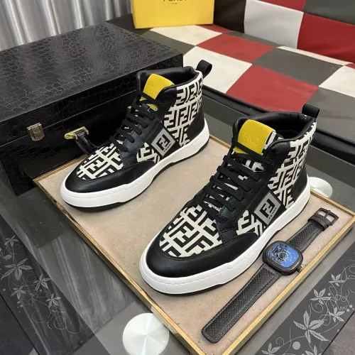 Wholesale Fendi High Tops Casual Shoes For Men #1283664 $80.00 USD, Wholesale Quality Replica Fendi High Tops Casual Shoes