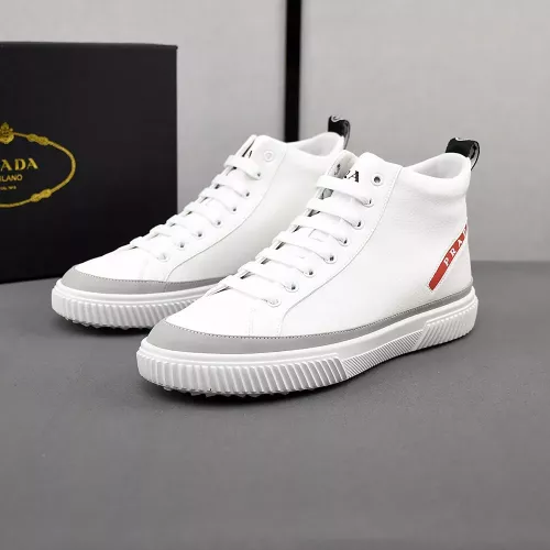 Wholesale Prada High Top Shoes For Men #1284226 $82.00 USD, Wholesale Quality Replica Prada High Top Shoes