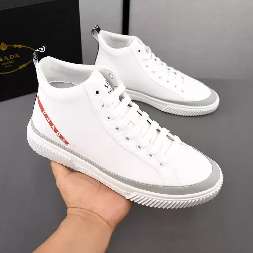 Replica Prada High Top Shoes For Men #1284226 $82.00 USD for Wholesale