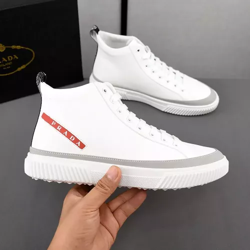 Replica Prada High Top Shoes For Men #1284226 $82.00 USD for Wholesale