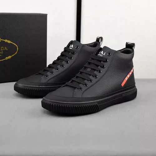 Wholesale Prada High Top Shoes For Men #1284228 $82.00 USD, Wholesale Quality Replica Prada High Top Shoes