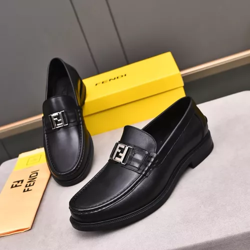 Wholesale Fendi Leather Shoes For Men #1284237 $92.00 USD, Wholesale Quality Replica Fendi Leather Shoes