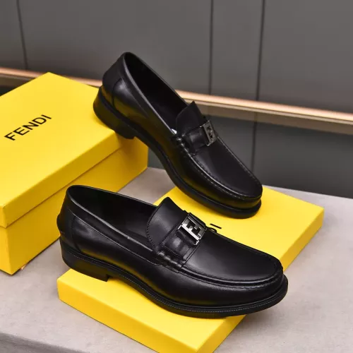 Replica Fendi Leather Shoes For Men #1284237 $92.00 USD for Wholesale