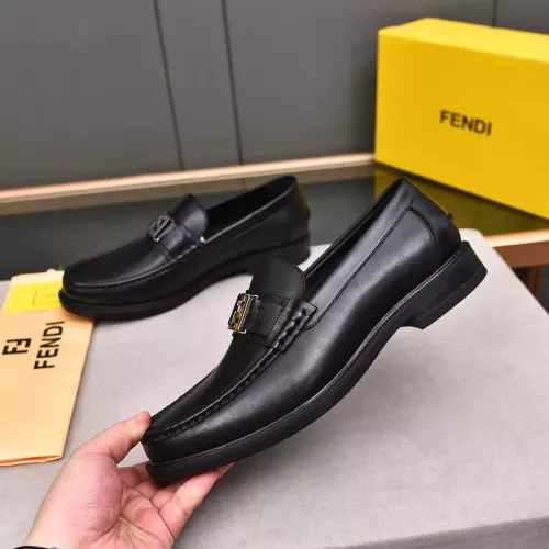 Replica Fendi Leather Shoes For Men #1284237 $92.00 USD for Wholesale