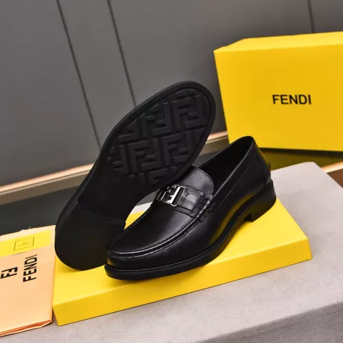 Replica Fendi Leather Shoes For Men #1284237 $92.00 USD for Wholesale