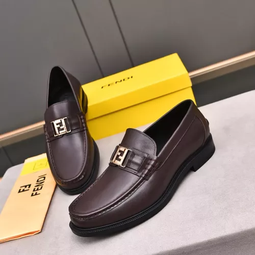 Wholesale Fendi Leather Shoes For Men #1284238 $92.00 USD, Wholesale Quality Replica Fendi Leather Shoes