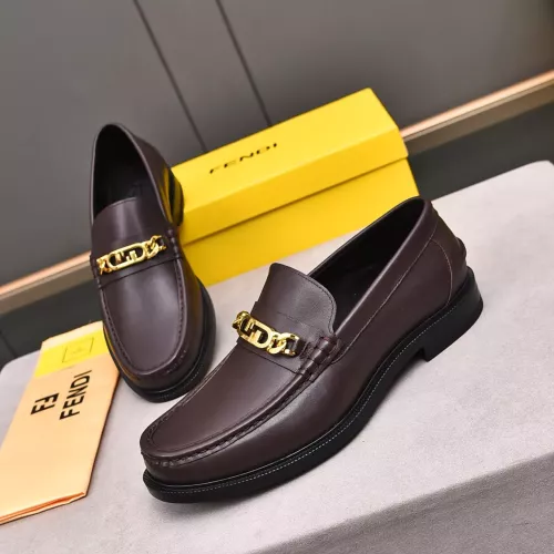 Wholesale Fendi Leather Shoes For Men #1284239 $92.00 USD, Wholesale Quality Replica Fendi Leather Shoes