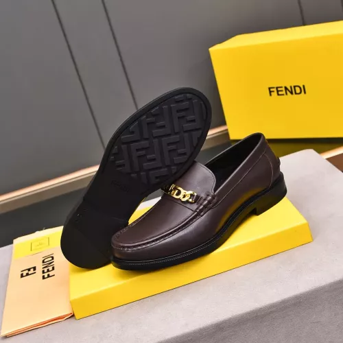 Replica Fendi Leather Shoes For Men #1284239 $92.00 USD for Wholesale