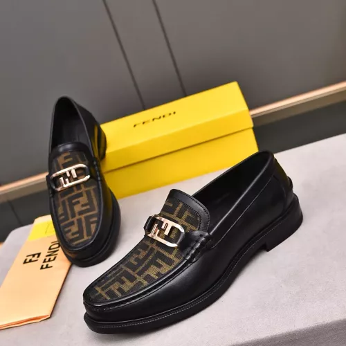 Wholesale Fendi Leather Shoes For Men #1284241 $92.00 USD, Wholesale Quality Replica Fendi Leather Shoes