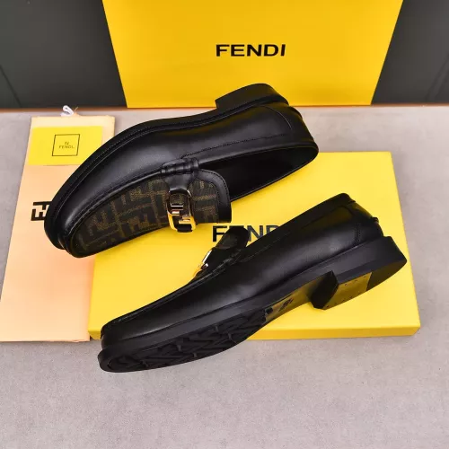 Replica Fendi Leather Shoes For Men #1284241 $92.00 USD for Wholesale