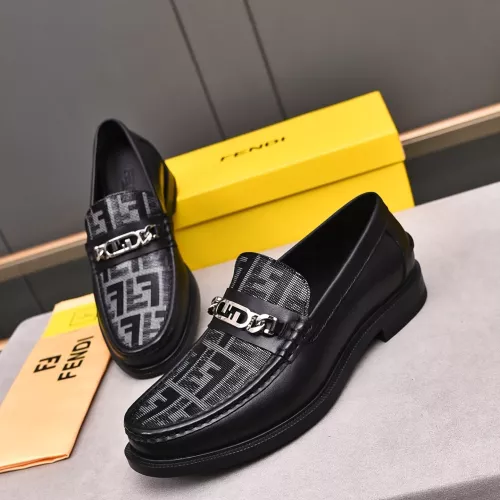 Wholesale Fendi Leather Shoes For Men #1284242 $92.00 USD, Wholesale Quality Replica Fendi Leather Shoes