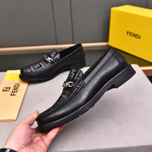 Replica Fendi Leather Shoes For Men #1284242 $92.00 USD for Wholesale