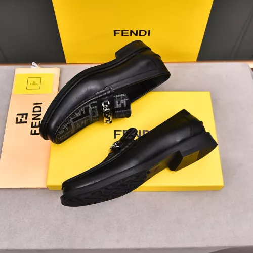 Replica Fendi Leather Shoes For Men #1284242 $92.00 USD for Wholesale