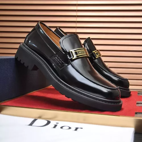 Replica Christian Dior Leather Shoes For Men #1284266 $125.00 USD for Wholesale