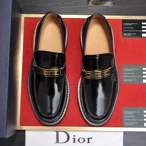 Replica Christian Dior Leather Shoes For Men #1284266 $125.00 USD for Wholesale