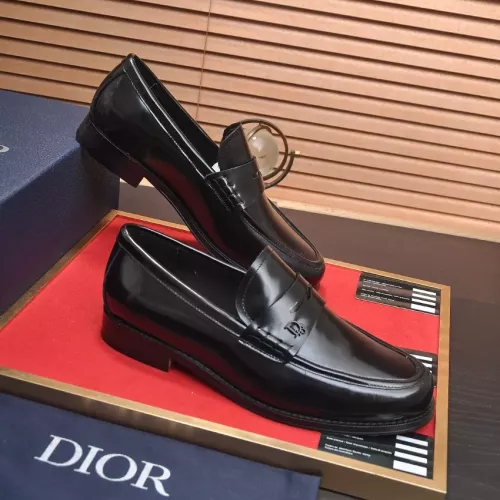 Replica Christian Dior Leather Shoes For Men #1284302 $105.00 USD for Wholesale