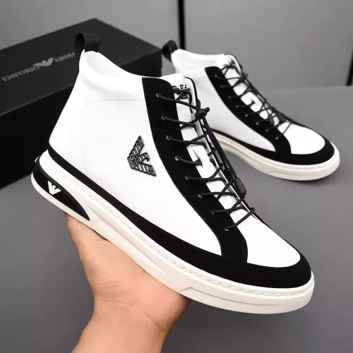 Replica Armani High Tops Shoes For Men #1284312 $82.00 USD for Wholesale