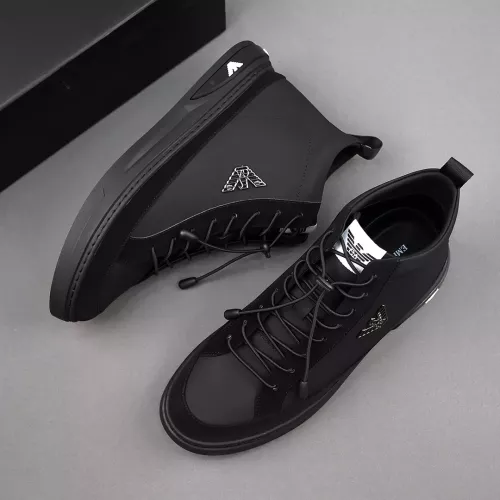 Replica Armani High Tops Shoes For Men #1284314 $82.00 USD for Wholesale