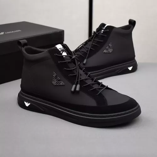 Replica Armani High Tops Shoes For Men #1284314 $82.00 USD for Wholesale