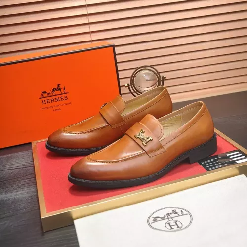 Wholesale Hermes Leather Shoes For Men #1284343 $88.00 USD, Wholesale Quality Replica Hermes Leather Shoes