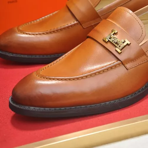 Replica Hermes Leather Shoes For Men #1284343 $88.00 USD for Wholesale