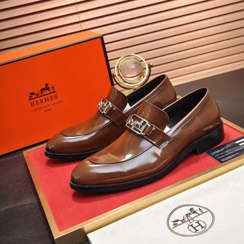 Wholesale Hermes Leather Shoes For Men #1284347 $88.00 USD, Wholesale Quality Replica Hermes Leather Shoes