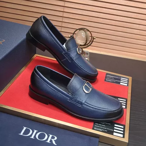 Replica Christian Dior Leather Shoes For Men #1284357 $98.00 USD for Wholesale