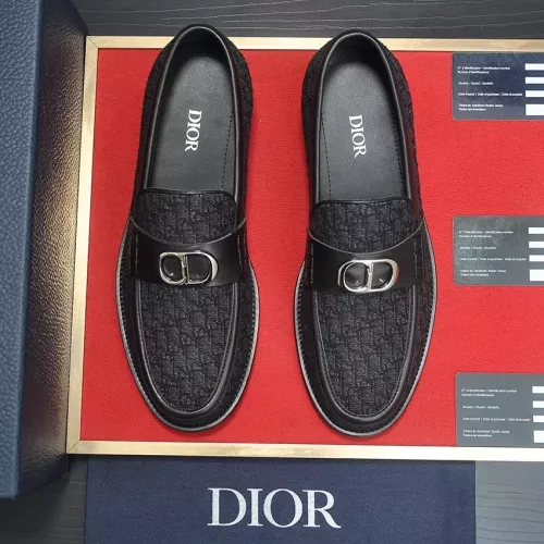 Replica Christian Dior Leather Shoes For Men #1284362 $98.00 USD for Wholesale