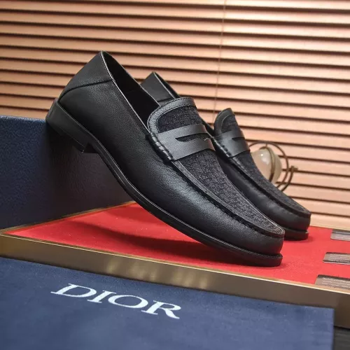 Replica Christian Dior Leather Shoes For Men #1284364 $98.00 USD for Wholesale