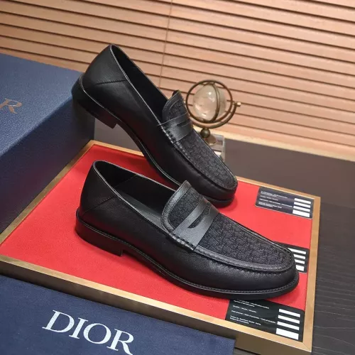 Replica Christian Dior Leather Shoes For Men #1284364 $98.00 USD for Wholesale