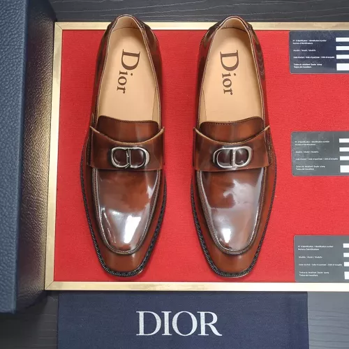 Replica Christian Dior Leather Shoes For Men #1284365 $112.00 USD for Wholesale