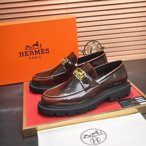 Wholesale Hermes Leather Shoes For Men #1284369 $125.00 USD, Wholesale Quality Replica Hermes Leather Shoes